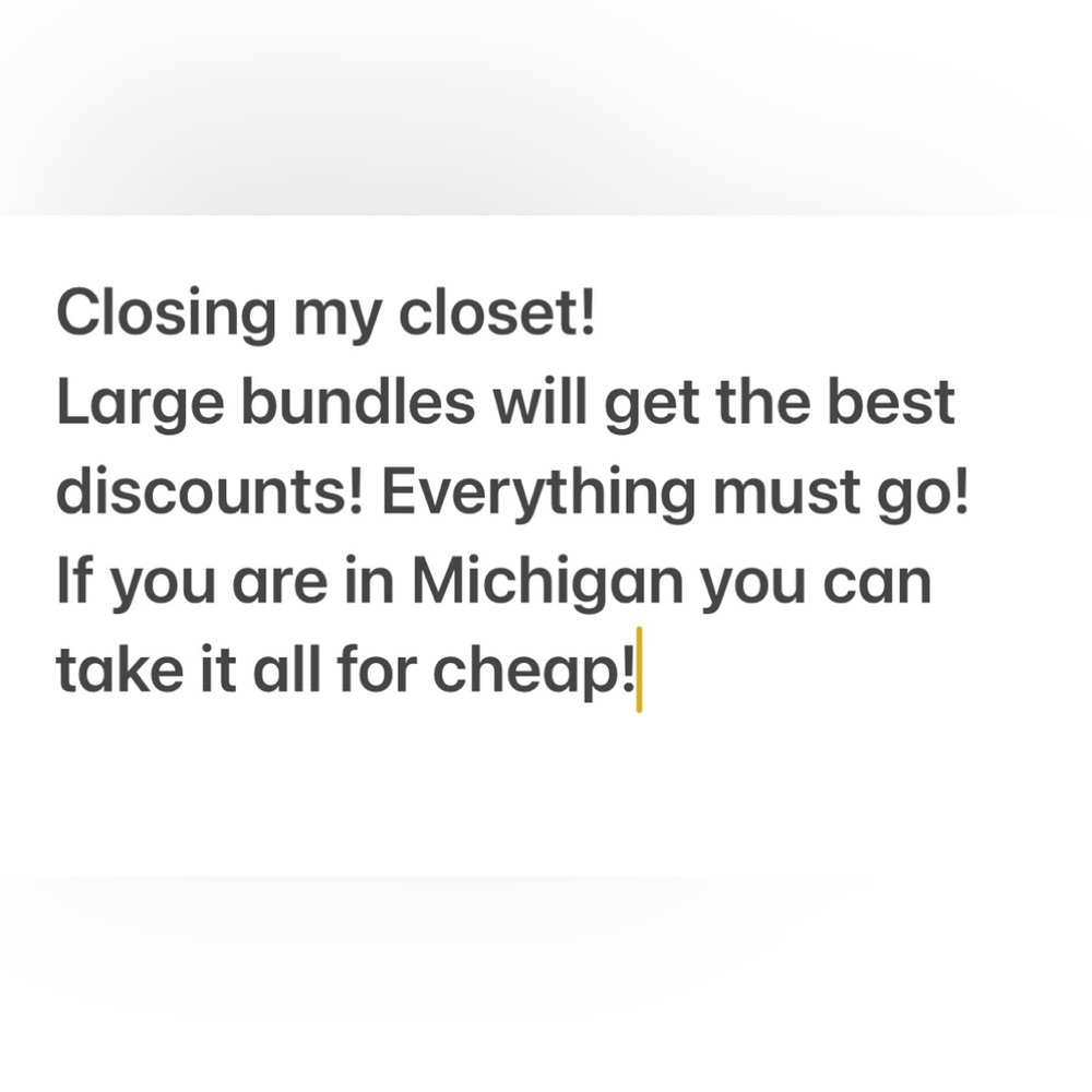 Everything must go! Bundles will get you more.